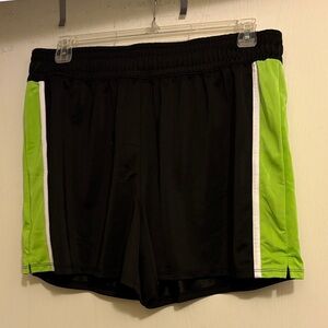 Xersion Black and Green Athletic Shorts
